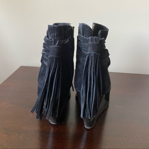 Frye Cece Tassel Lace black suede bootie - Size 9.5 | eBay Frye Cece Tassle Lace Booties Black Suede 6M